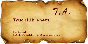 Truchlik Anett névjegykártya
